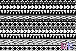 Traditional Maori Tattoo Pattern, a Pattern Graphic by MISS CHATZ
