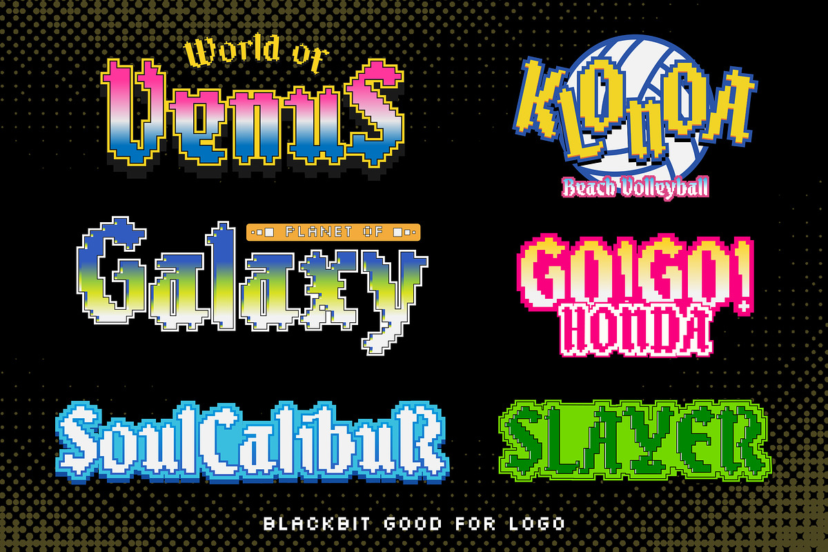 Blackbit Pixelated Blackletter Font, a Blackletter Font by Angin Studio (Photo 12 of 15)