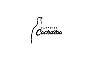 Minimal Shape Bird Cockatoo Logo