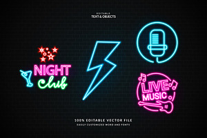 Vector Neon Kit Design Effect