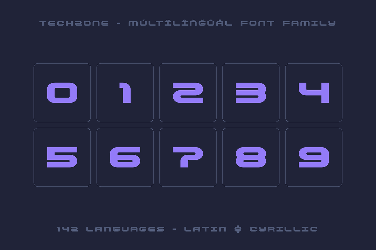 Techzone Cyrillic & Technologic Font, a Sans Serif Font by alpercakici (Photo 10 of 13)