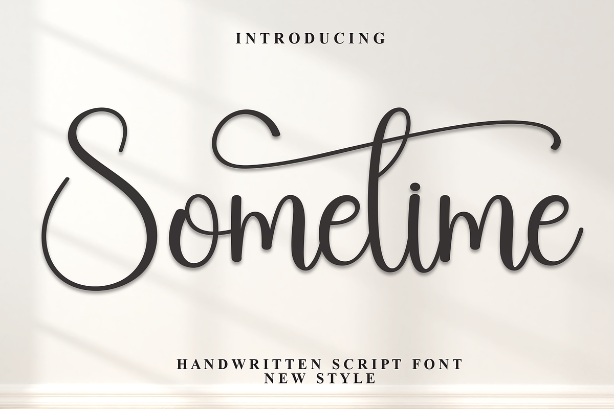 Sometime | Script Font, a Handwritten Font by Scratchones (Photo 1 of 9)