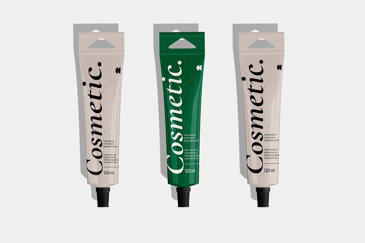 Glossy Tube Mockup, a Packaging Mockup by Permadi Creative (Photo 4 of 5)