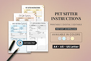 Editable Pet Sitter Instructions, a Templates & Theme by Snapybiz (Thumbnail 1 of 10)
