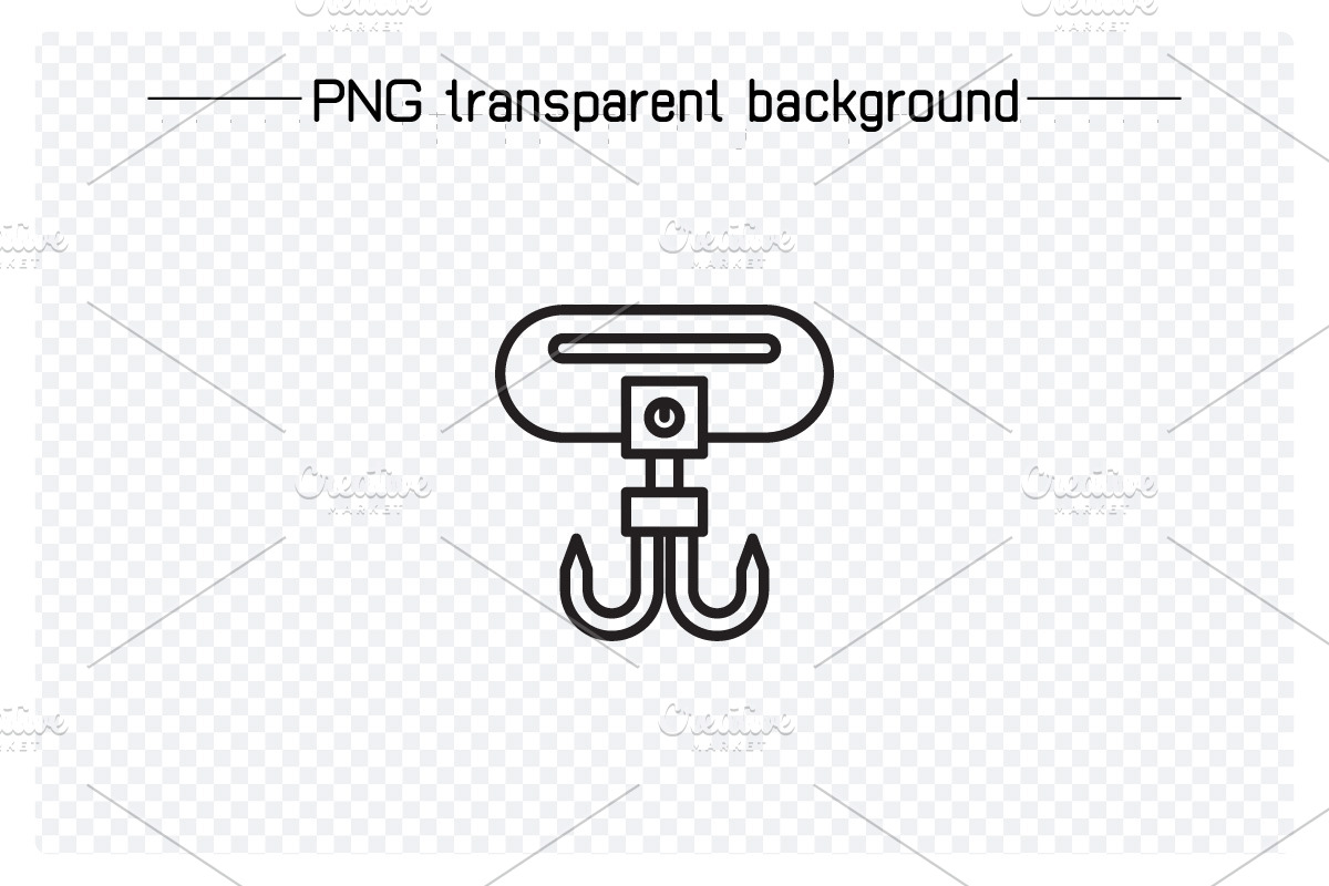 Winch Crane Hook Icons, an Outline Icon by Designfour (Photo 6 of 7)