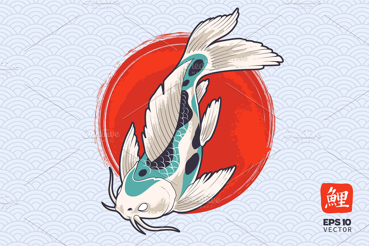 Koi Fish Vector Set, an Animal Illustration by Vecster (Photo 4 of 8)
