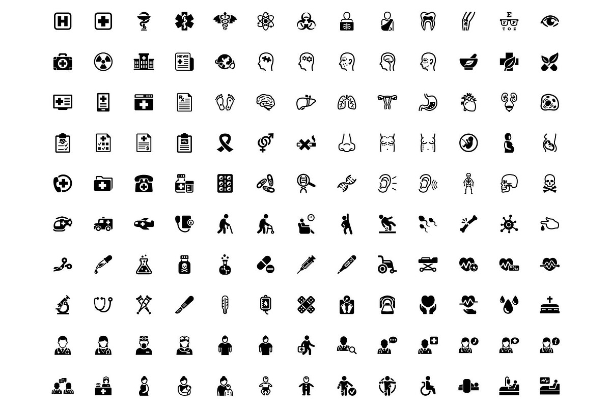 Medical and Healthcare Icons, a Solid Icon by minhm2m (Photo 5 of 6)