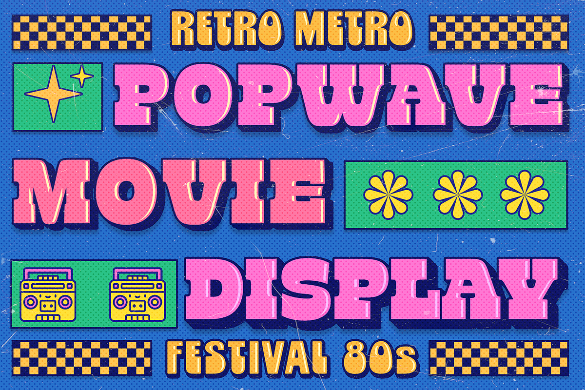 Retro Groovy Pack Text Effect V2, a Layer Style Add-On by Sixtysix Labs (Photo 4 of 9)