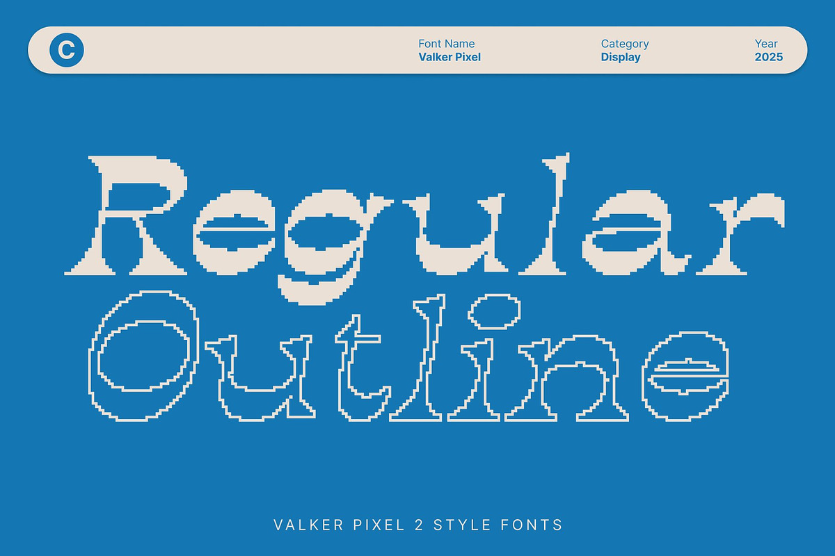 Valker Pixel, a Serif Font by Craft Supply Co. (Photo 4 of 8)