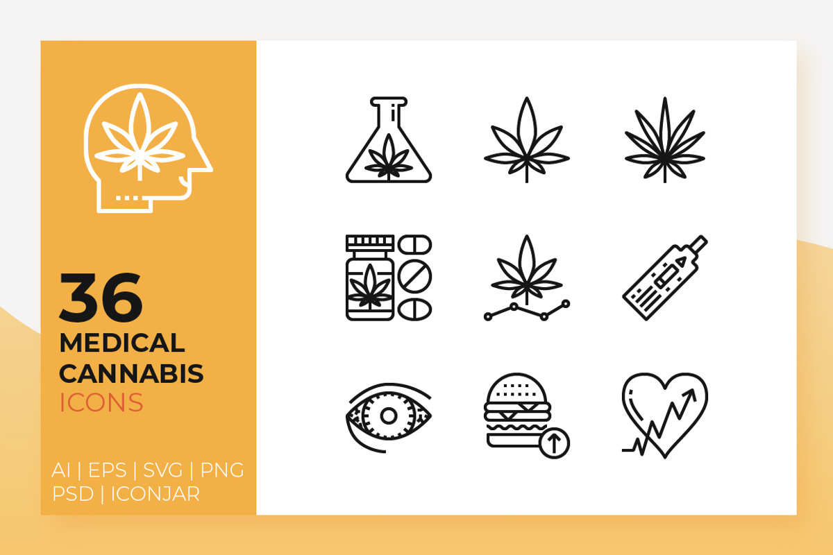 Medical Cannabis Icons, a Healthcare Illustration by Becris (Photo 1 of 3)
