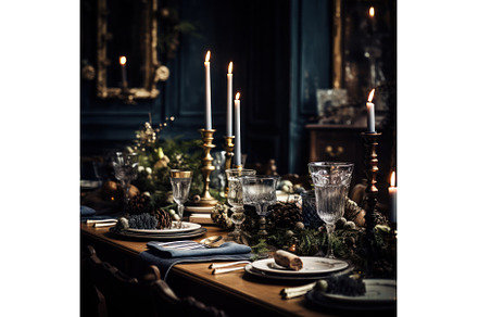 Christmas table setting with winter, a Holiday Photo by Yulia Furman