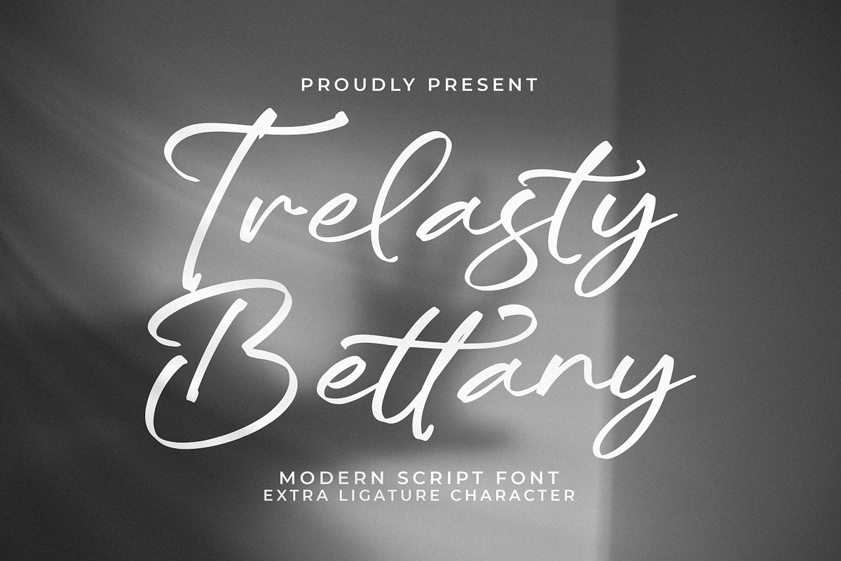 Trelasty Bettany, a Script Font by Integritype Studio (Photo 1 of 15)