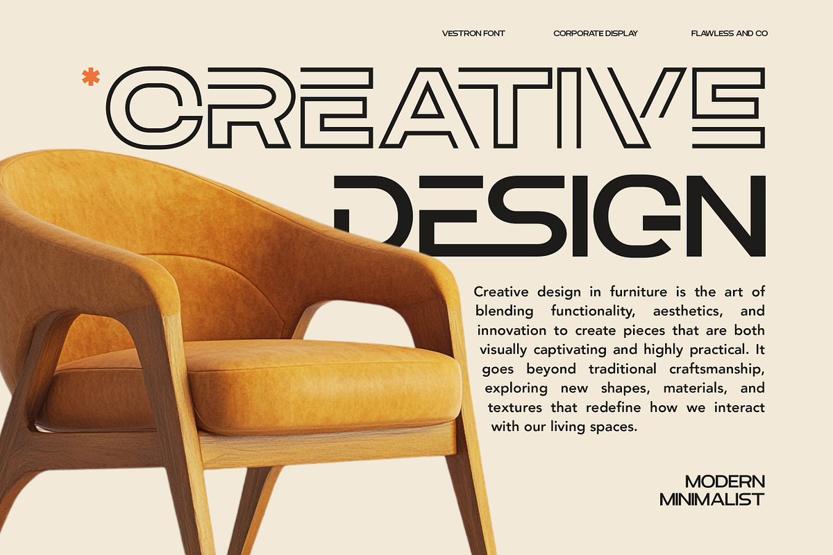 Vestron - Corporate Display Font, a Font by Flawless And Co (Photo 2 of 10)