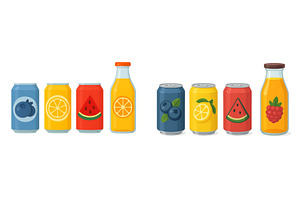 Colorful beverage illustrations, a Food Illustration by ZinetroN
