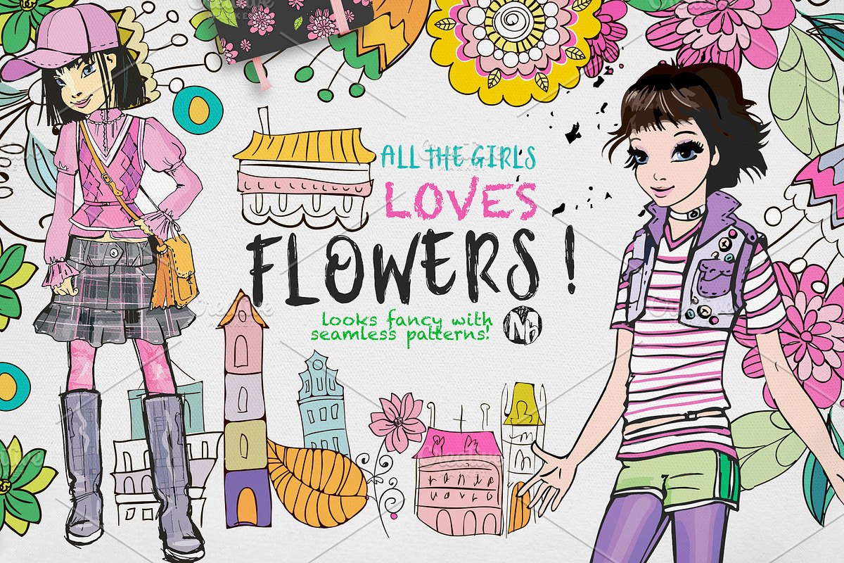 GIRL'S MIDDLE SCHOOL, an Education Illustration by Alisa Mikibith Art (Photo 4 of 14)