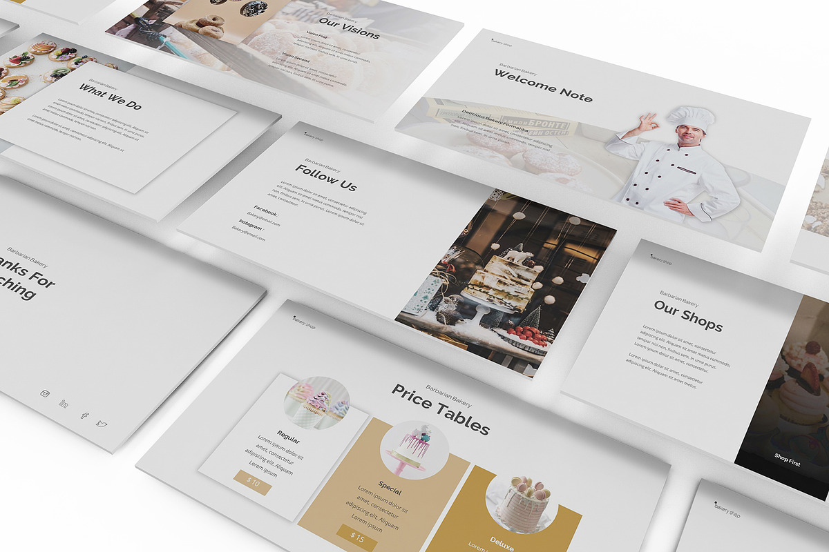 Bakery Powerpoint Template, a Presentation Template by Formatika Studio