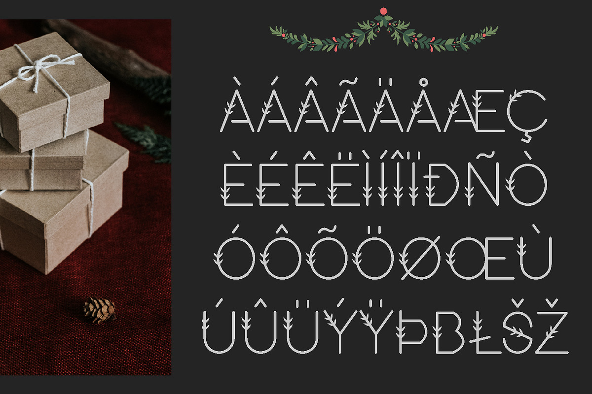 ChristmasTree Modern Sans Serif Font, a Sans Serif Font by Yiru Chen Studio (Photo 7 of 15)