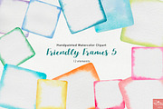Watercolor Friendly Frames Bundle, an Object Graphic by LittleAcornGraphics (Thumbnail 8 of 10)
