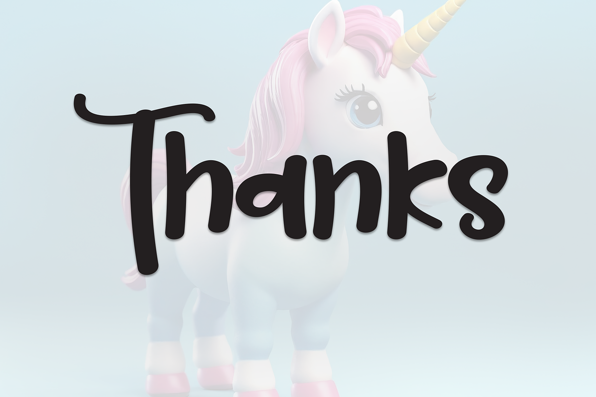 Magic Unicorn | Script Font, a Script Font by Scratchones (Photo 8 of 8)