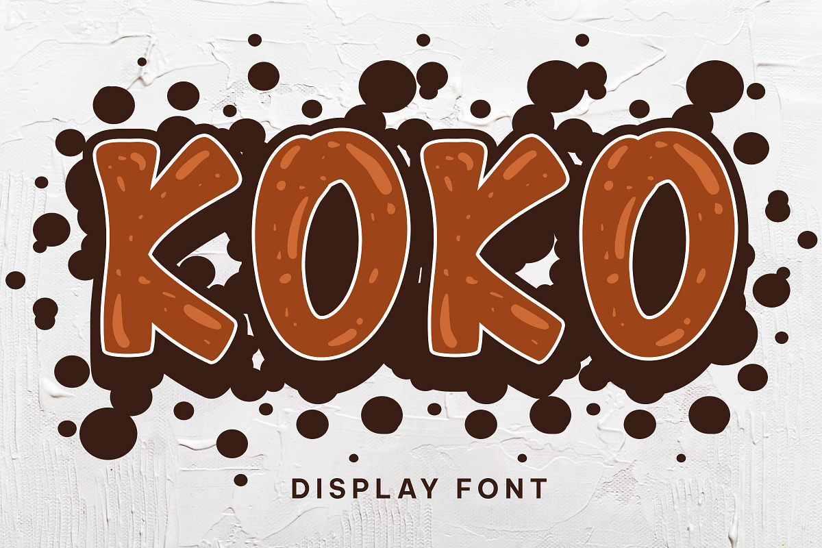 Koko - fun display font, a Font by Fontcastle (Photo 1 of 7)