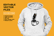 Coffee Cat, an Animal Illustration by Mangustudio (Thumbnail 3 of 3)