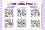 Grandma’s Winter House Coloring Book, a Seasonal Illustration by Design Station (Thumbnail 3 of 3)