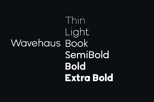 Wavehaus Sans Typeface