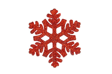 Snowflakes red isolate on white, a Holiday Photo by yanadjana
