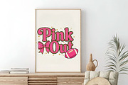 Preppy Pink out Football Bow Png, an Illustration by SinaCreation (Thumbnail 7 of 7)