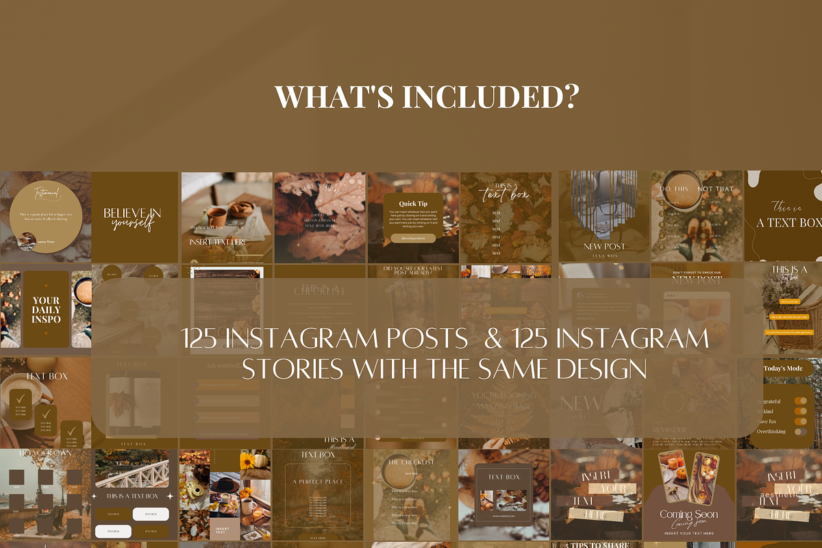 Autumn Themed Instagram Templates, a Social Media Template by SociallyyCreative (Photo 2 of 10)