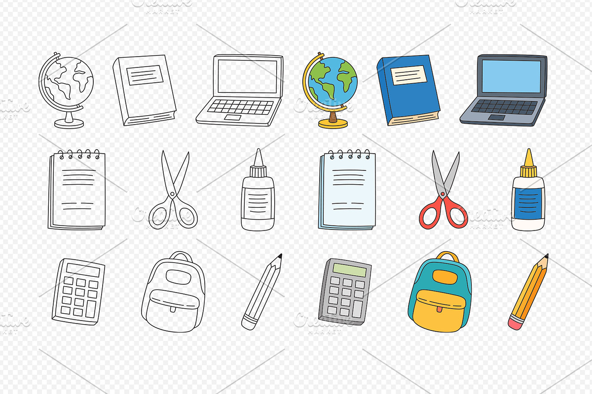 Stationary and Office Supplies., an Education Illustration by kaisorn (Photo 3 of 3)