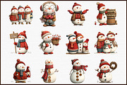 Rustic Winter Snowman PNG Clipart, an Illustration by Sublimation Artist (Thumbnail 3 of 6)