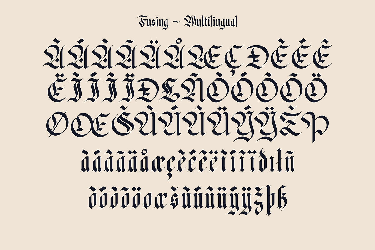 Fusing – Bold Blackletter Simplicity, a Blackletter Font by Sign Studio (Photo 11 of 12)