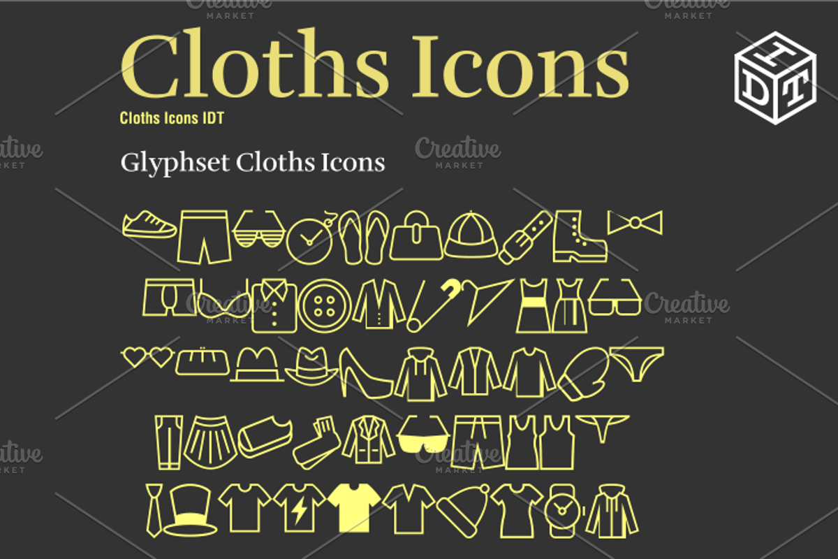 Cloths Icons Font + Web Font(Free)