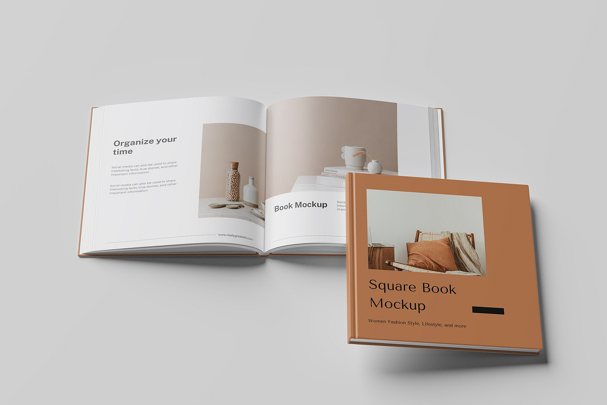 Square Book Mockup, a Books & Magazine Mockup by Tokobeta (Photo 10 of 13)