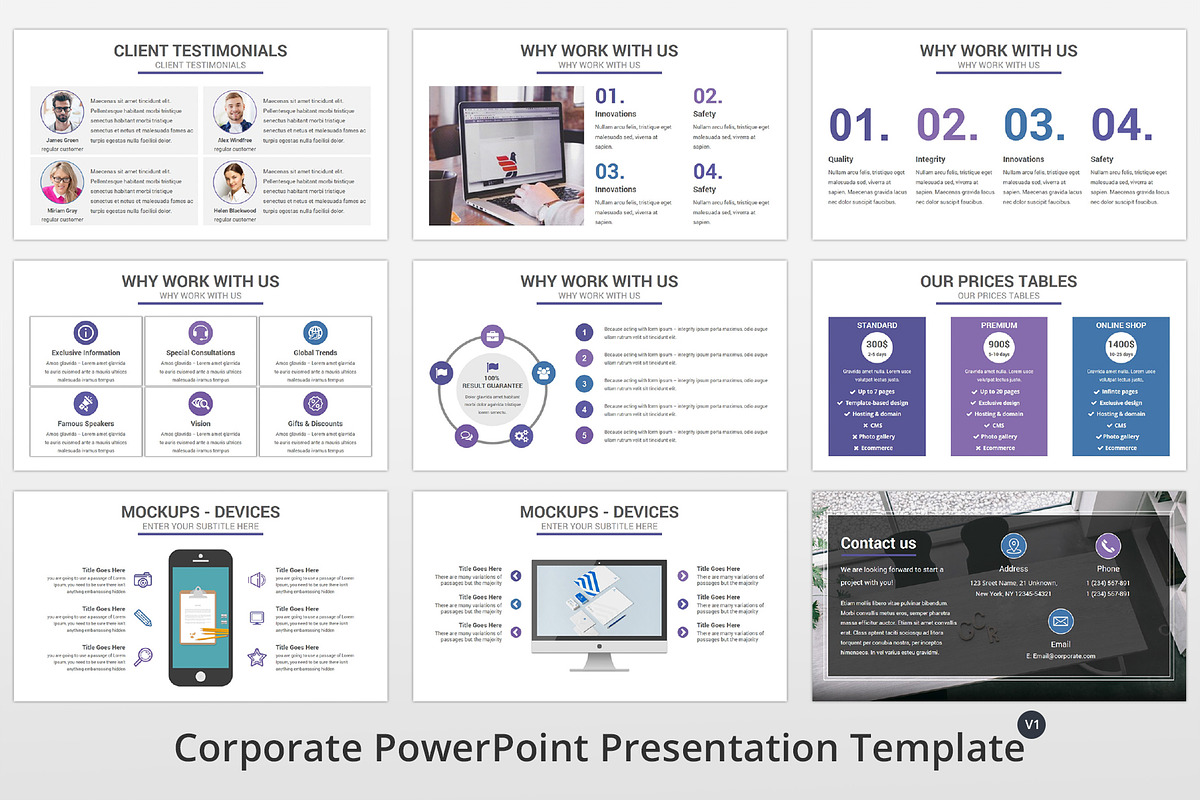 Corporate PowerPoint Template, a Presentation Template by GraphicStan (Photo 7 of 31)