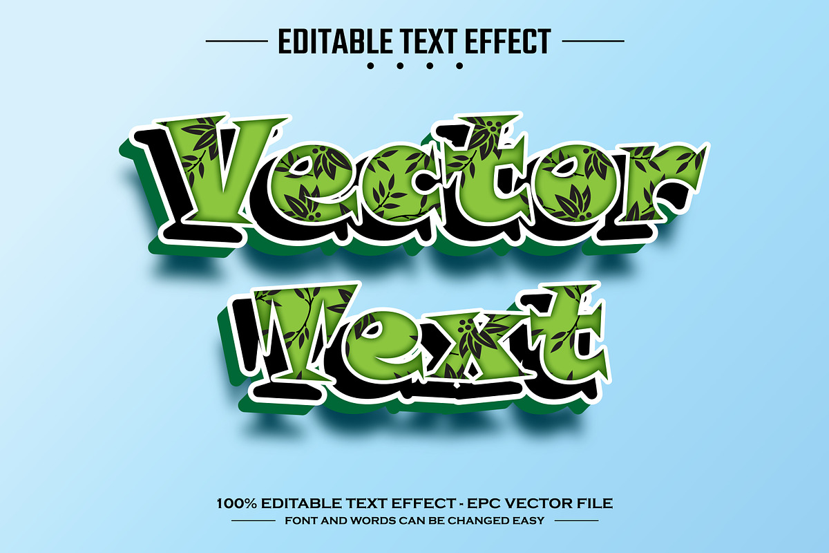 Oil palm 3D editable text effect, a Layer Style Add-On by nicemorning (Photo 2 of 3)