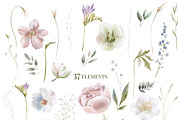 Timeless Blossoms_Watercolor Clipart, an Object Graphic by NikiArts (Thumbnail 3 of 12)