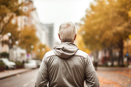 Active Senior Lifestyle. Autumn Walk in the City, a Sports & Recreation Photo by Iconogenic