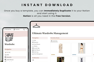 Wardrobe Manager Notion Template