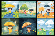 Rainy Weather Coloring Book, an Object Illustration by protabsorkar11 (Thumbnail 6 of 6)