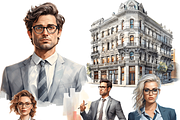 Watercolor Business Office Clipart, an Object Graphic by ArtisticTimberStudio (Thumbnail 2 of 2)