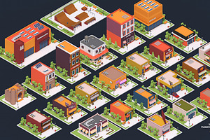 Low Poly City Buildings Pack 2