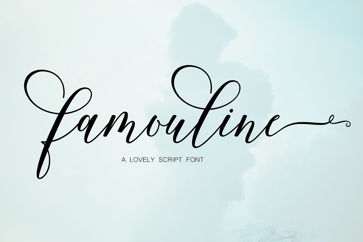 Famouline Script, a Script Font by Jhoel Design (Photo 10 of 10)
