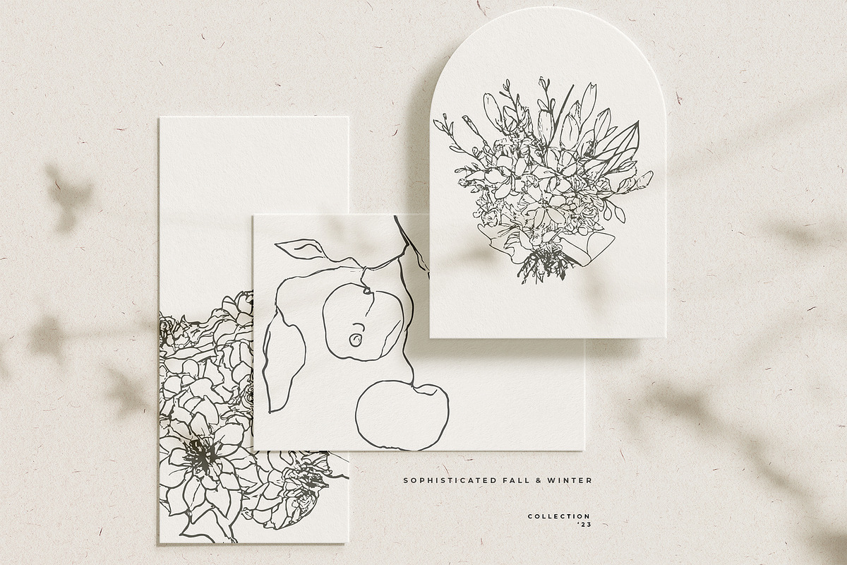 Autumn & Winter Flowers and Posters, a Decorative Illustration by Laras Wonderland (Photo 7 of 11)