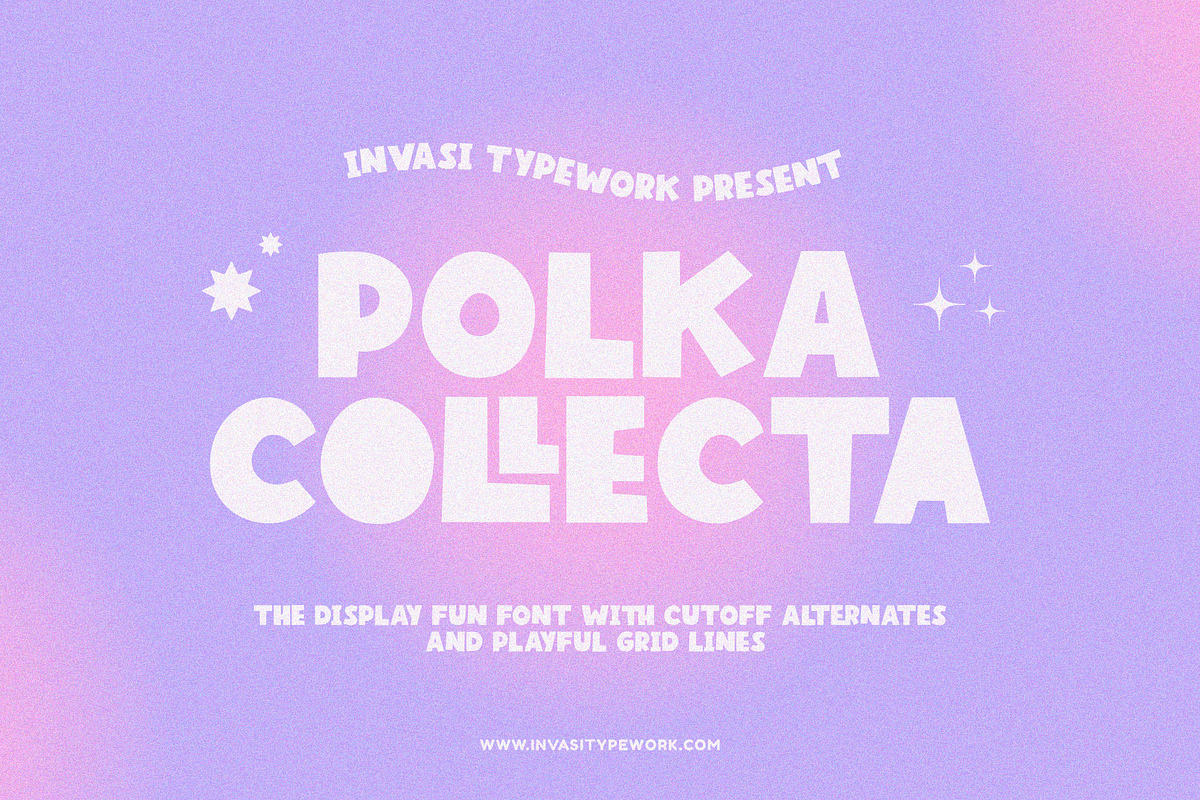 Polka Collecta - Bold Playful, a Sans Serif Font by Invasi Studio (Photo 1 of 10)