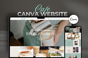 Cafe Canva Website Template, a Websites & App Template by MiavoDesign