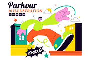 10 Parkour Sports Illustration, a Person Illustration by denayunebgt (Thumbnail 1 of 4)