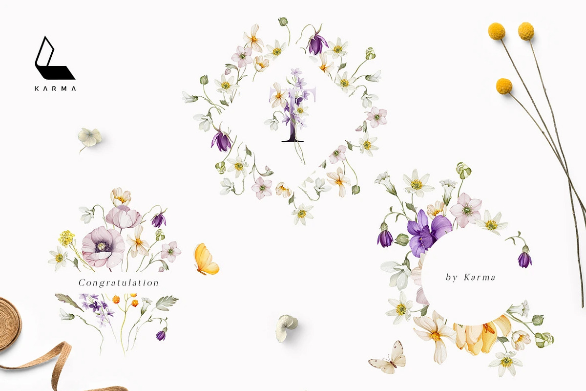 Botanical Watercolor Bundle | 4-in-1, an Illustration by Karma (Photo 14 of 20)