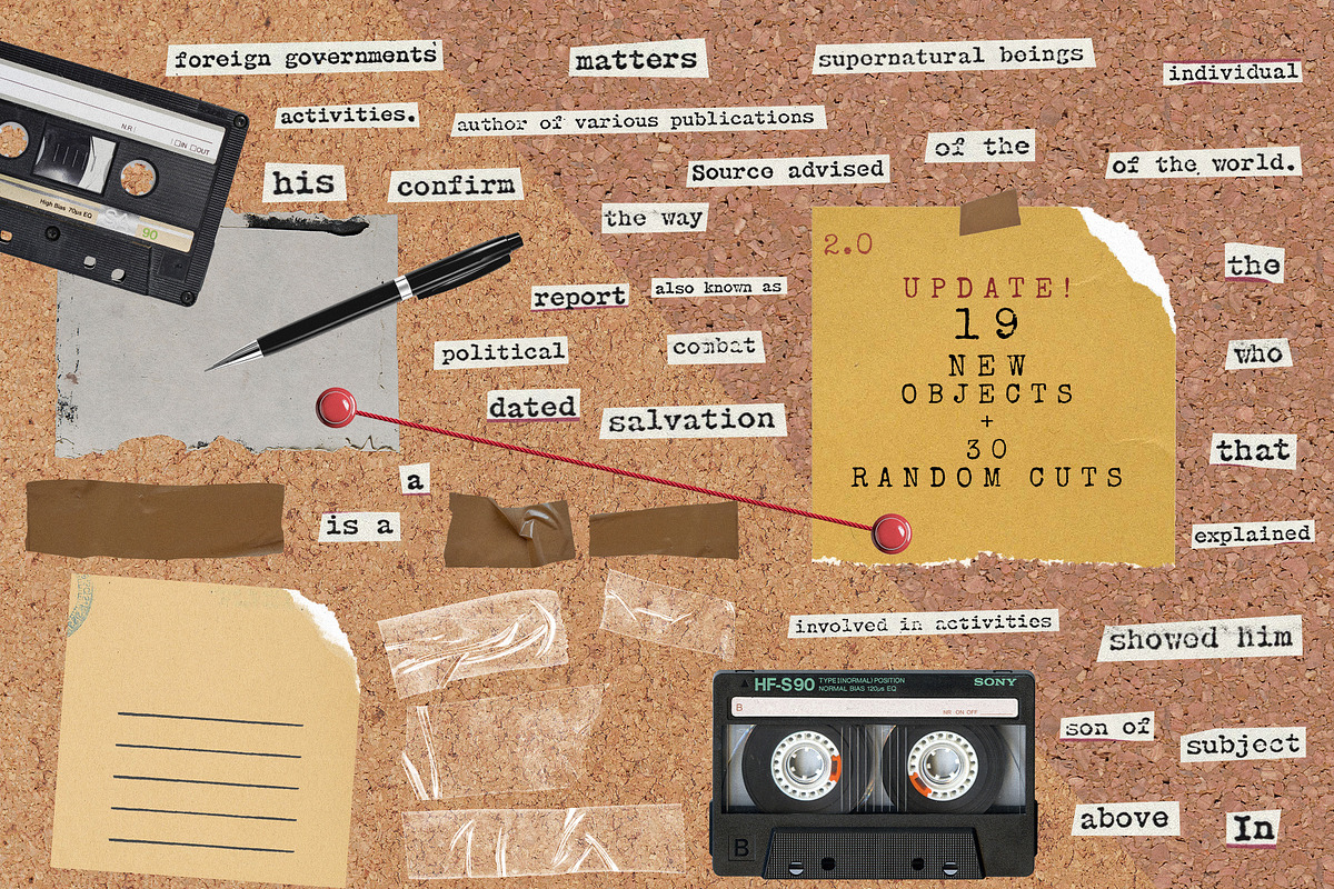Criminal Bureau Collage Kit, an Object Graphic by Freezerondigital (Photo 5 of 18)